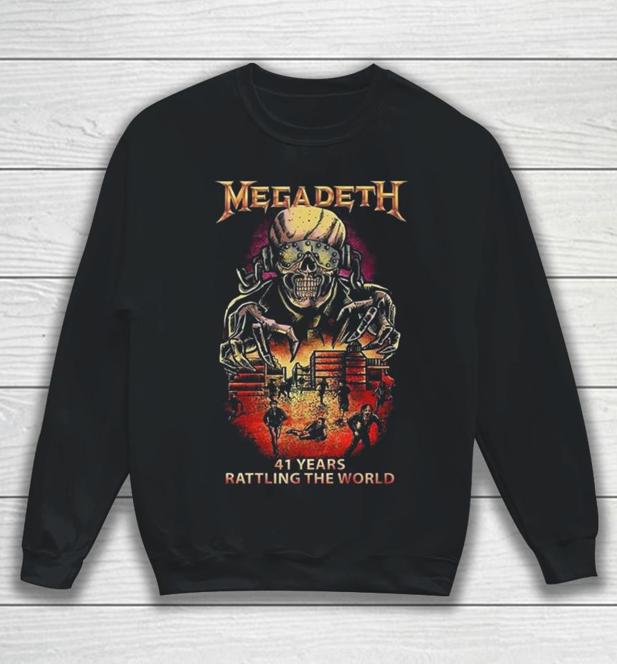 Megadeth 41 Years Rattling The World Black Version Skeleton Sweatshirt