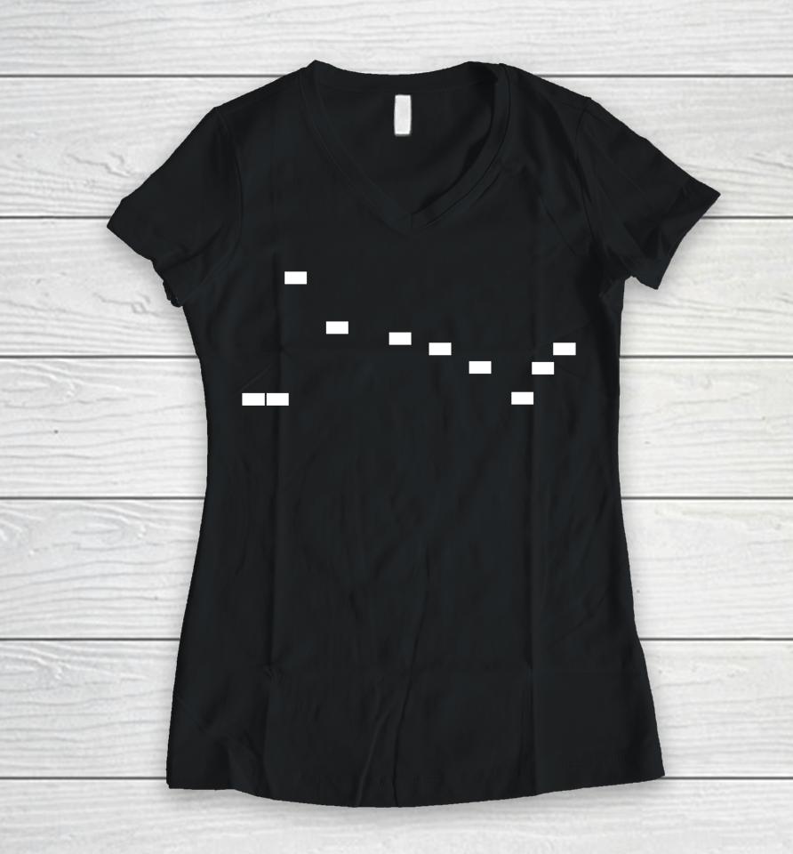 Megalovania Piano Women V-Neck T-Shirt