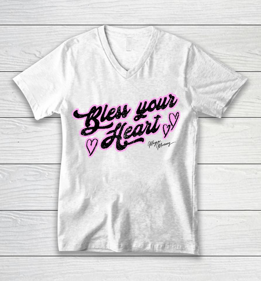 Megan Moroney Merch Bless Your Heart Unisex V-Neck T-Shirt