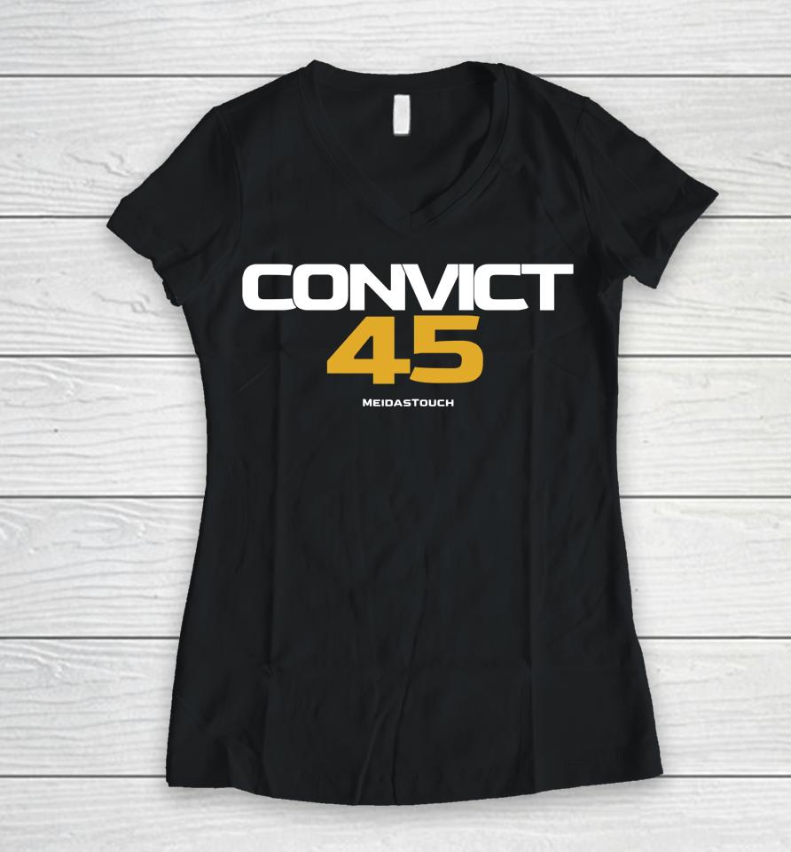 Meidastouch Store Convict 45 Women V-Neck T-Shirt