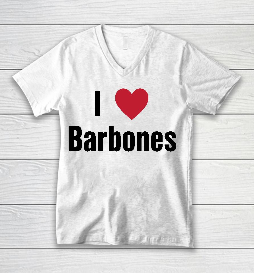 Melanie I Love Barbones Unisex V-Neck T-Shirt