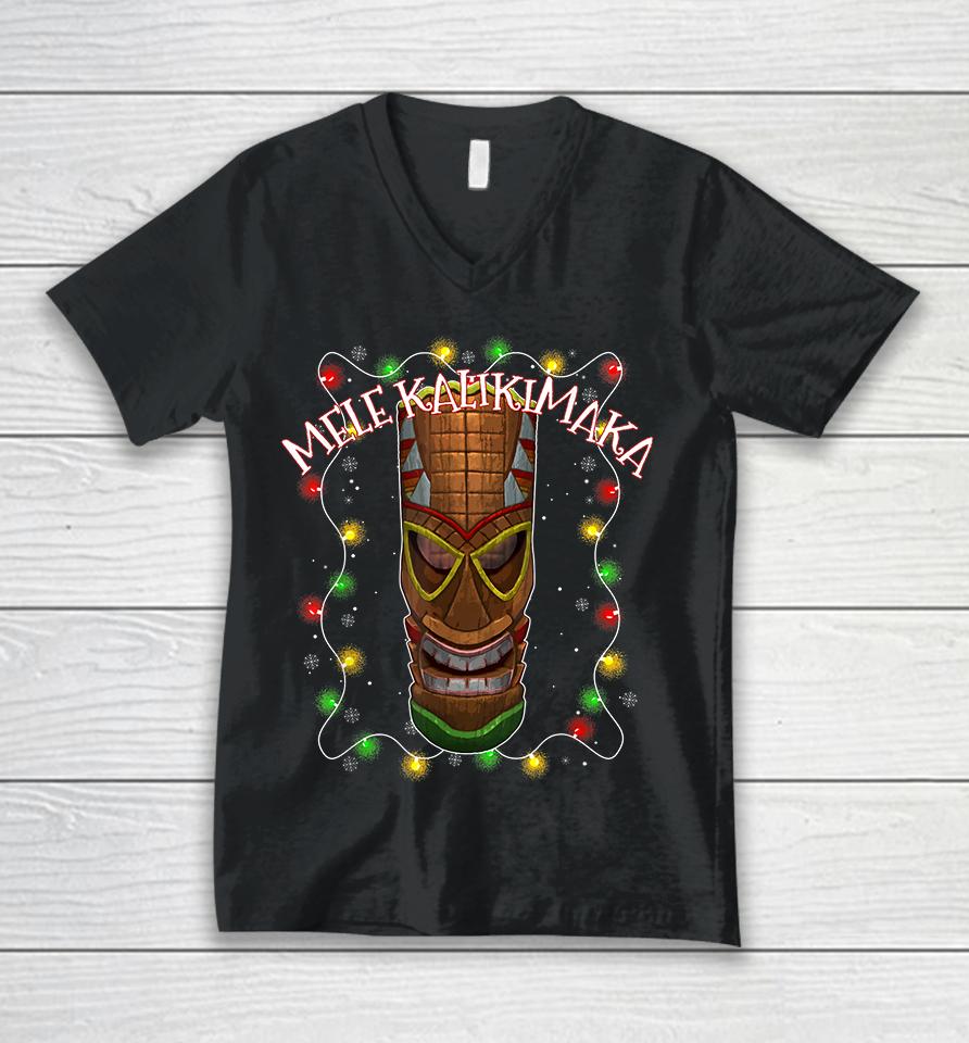 Mele Kalikimaka Hawaii Merry Christmas Unisex V-Neck T-Shirt