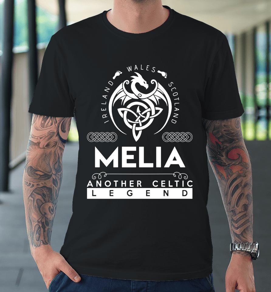 Melia Name Another Celtic Legend Melia Dragon Premium T-Shirt