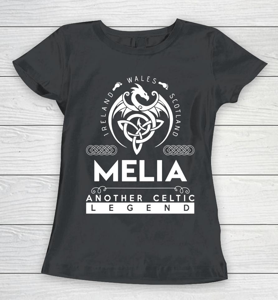 Melia Name Another Celtic Legend Melia Dragon Women T-Shirt