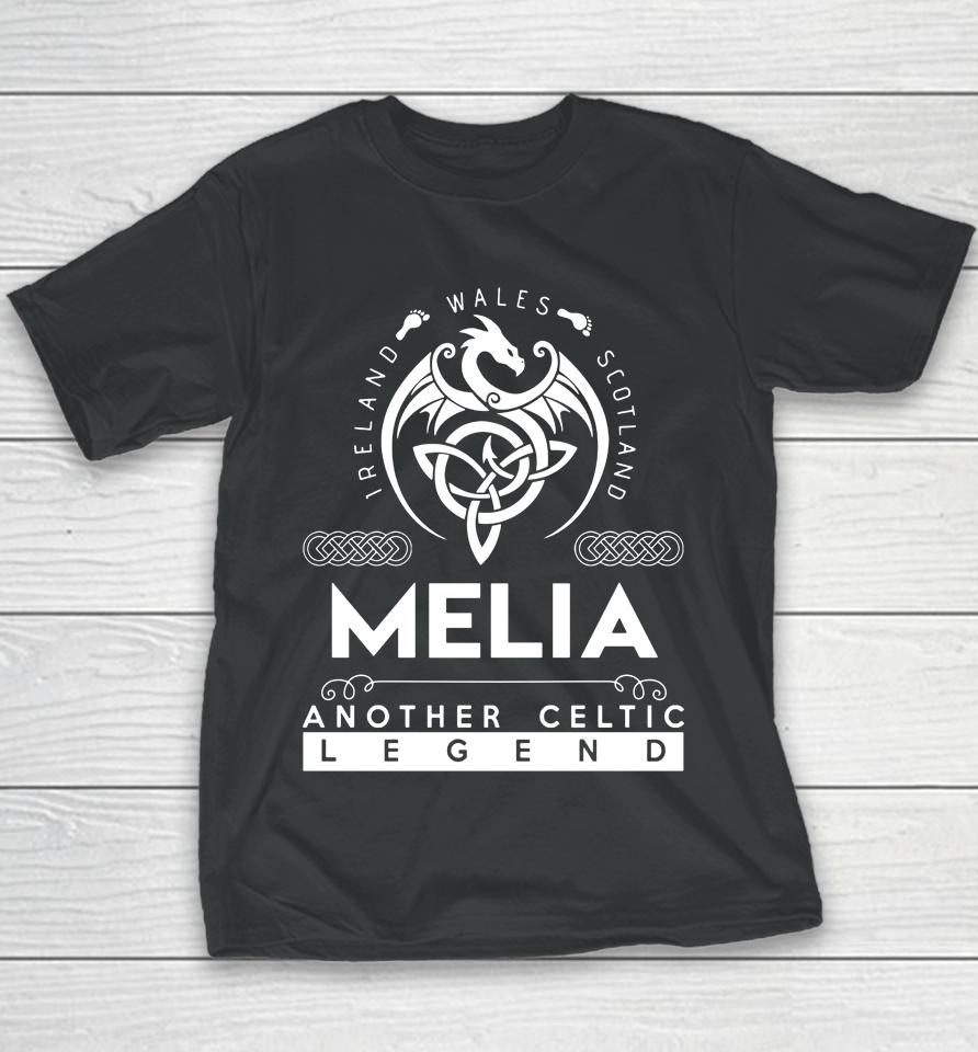 Melia Name Another Celtic Legend Melia Dragon Youth T-Shirt