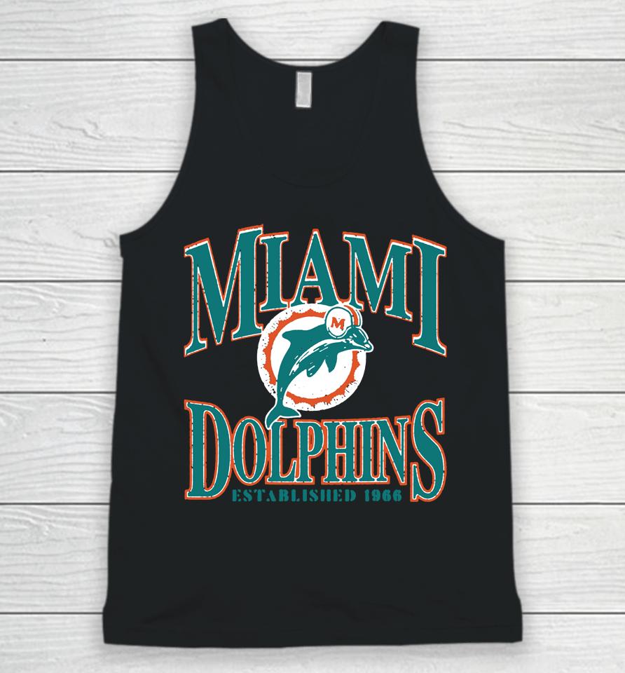 Men's 2022 Miami Dolphins Playability Logo Est 1965 Unisex Tank Top