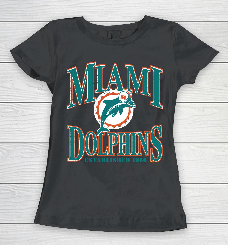 Men's 2022 Miami Dolphins Playability Logo Est 1965 Women T-Shirt