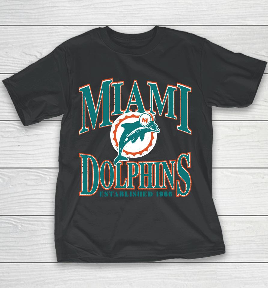 Men's 2022 Miami Dolphins Playability Logo Est 1965 Youth T-Shirt