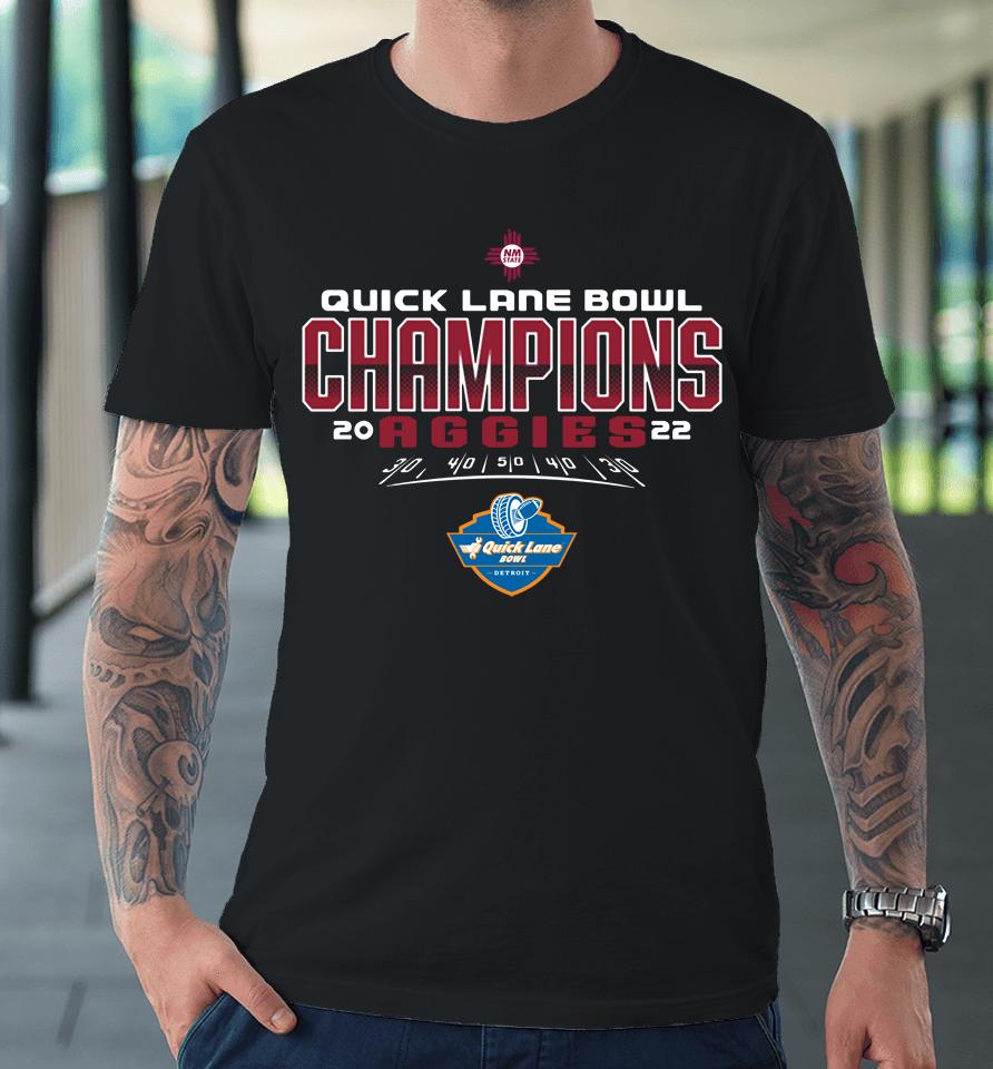 Men's 2022 Quick Lane Bowl New Mexico State Champions Premium T-Shirt