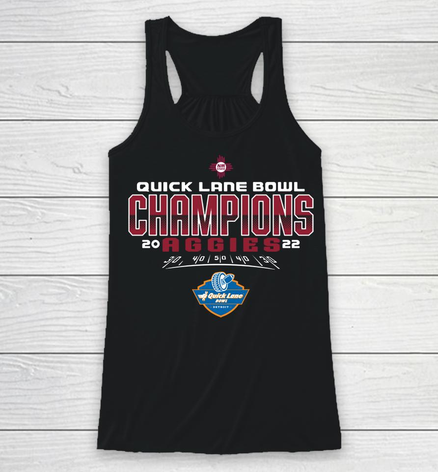 Men's 2022 Quick Lane Bowl New Mexico State Champions Racerback Tank