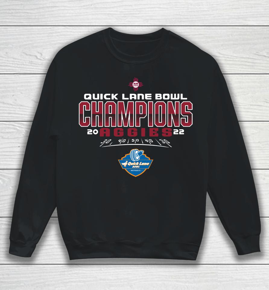 Men's 2022 Quick Lane Bowl New Mexico State Champions Sweatshirt