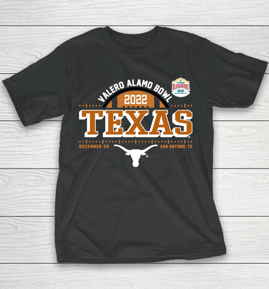 Men's 2022 Texas Longhorns Burnt Valero Alamo Bowl Youth T-Shirt