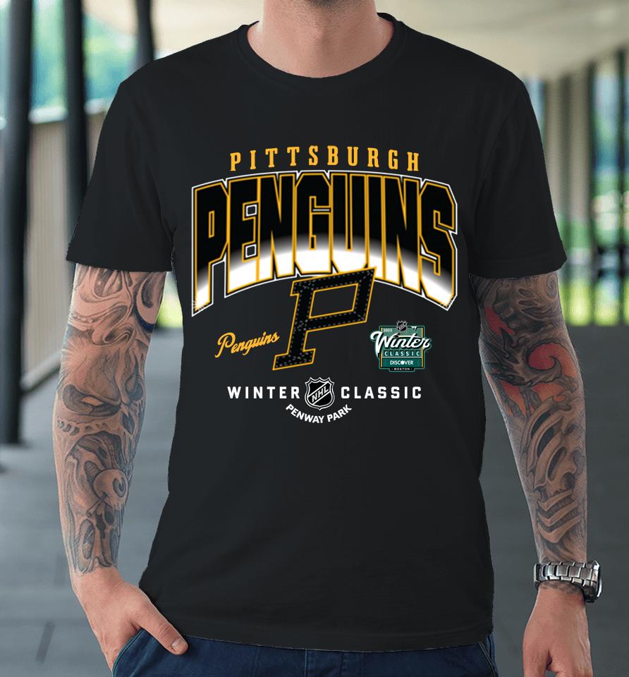 Men's 2023 Pittsburgh Penguins Nhl Winter Classic Fade Premium T-Shirt