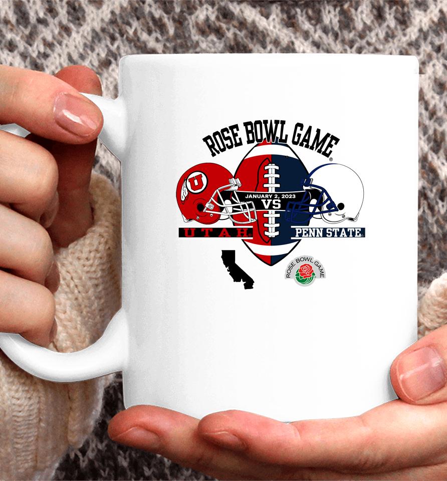 Men's 2023 White Rose Bowl Game Penn State Vs Utah Uteh Dueling Coffee Mug