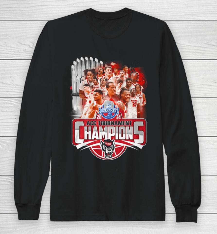 Men’s 2024 Acc Tournament Chamopions Nc State Wolfpack Long Sleeve T-Shirt