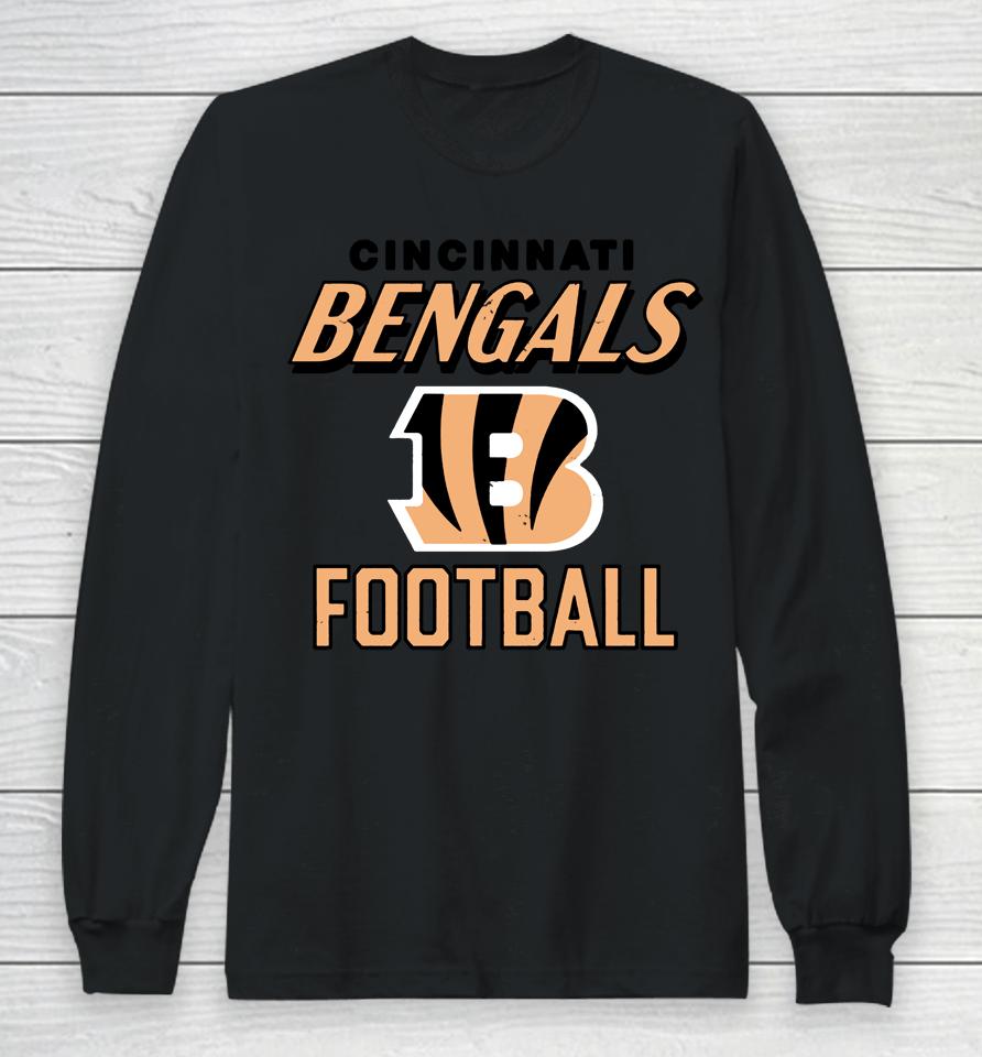 Men's 47 Cincinnati Bengals Brand Dozer Franklin Long Sleeve T-Shirt
