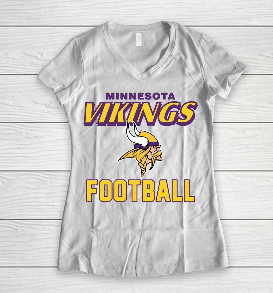 Men's '47 Gray Nfl Minnesota Vikings Brand Dozer Franklin Women V-Neck T-Shirt
