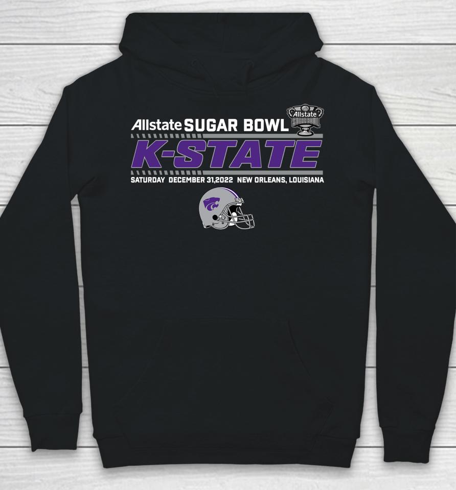 Men's Allstate Sugar Bowl K-State Team Helmet Fleece Black Hoodie