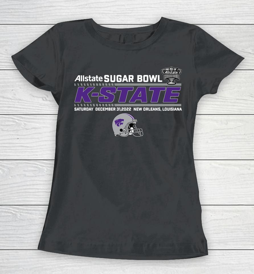 Men's Allstate Sugar Bowl K-State Team Helmet Fleece Black Women T-Shirt