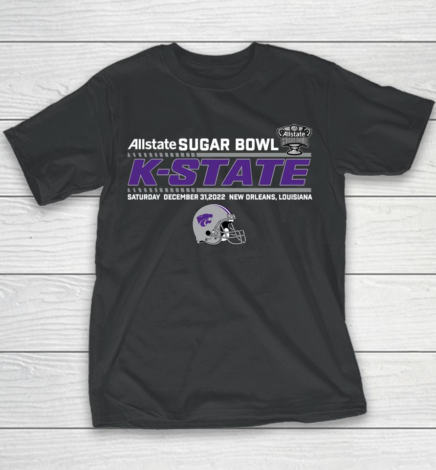 Men's Allstate Sugar Bowl K-State Team Helmet Fleece Black Youth T-Shirt