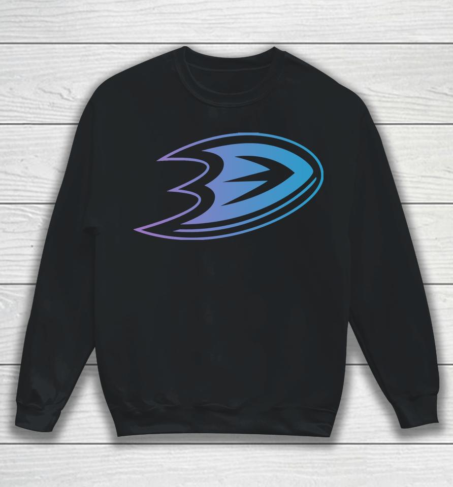 Men's Anaheim Ducks Levelwear Black Richmond Iridescent Sweatshirt