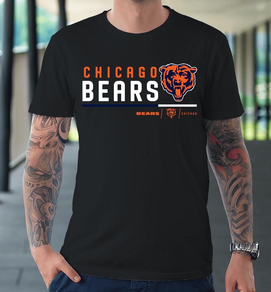 Men's Anthracite Chicago Bears Prime Logo Name Split Premium T-Shirt