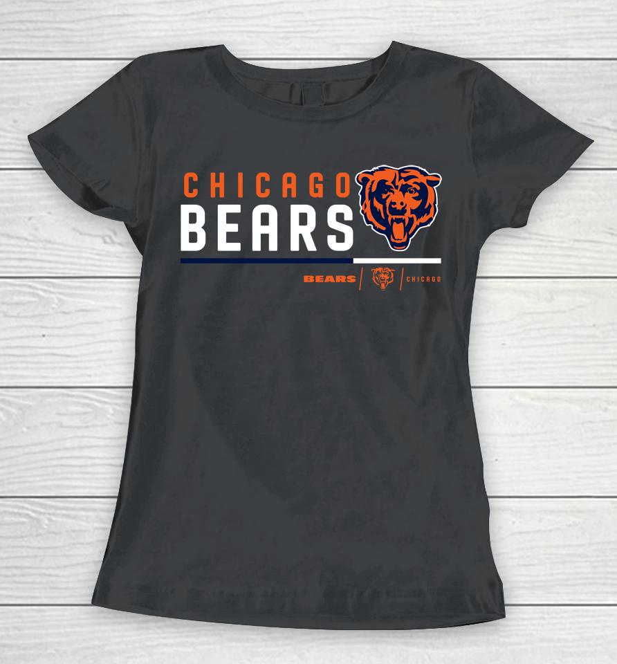 Men's Anthracite Chicago Bears Prime Logo Name Split Women T-Shirt
