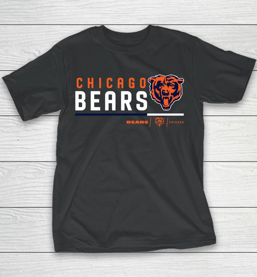 Men's Anthracite Chicago Bears Prime Logo Name Split Youth T-Shirt