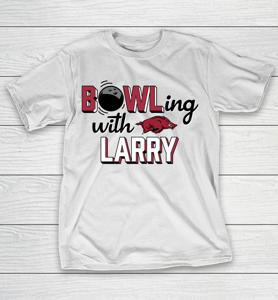 Men's Arkansas Razorbacks Bowling With Larry T-Shirt