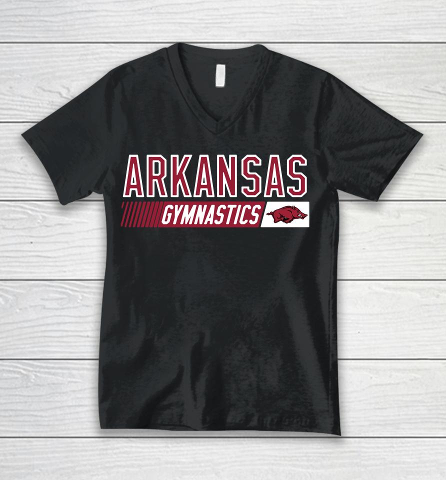 Men's Arkansas Razorbacks Kinetic Energy Gymnastics Unisex V-Neck T-Shirt