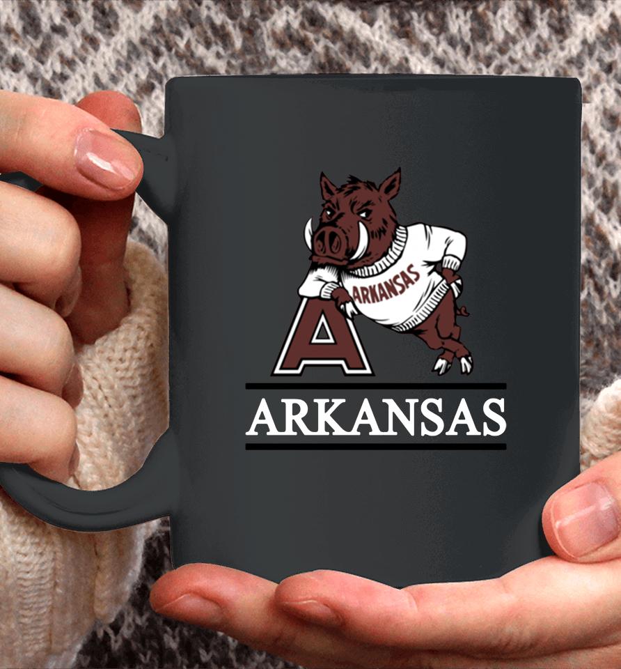 Men's Arkansas Razorbacks Red Fineline Coffee Mug