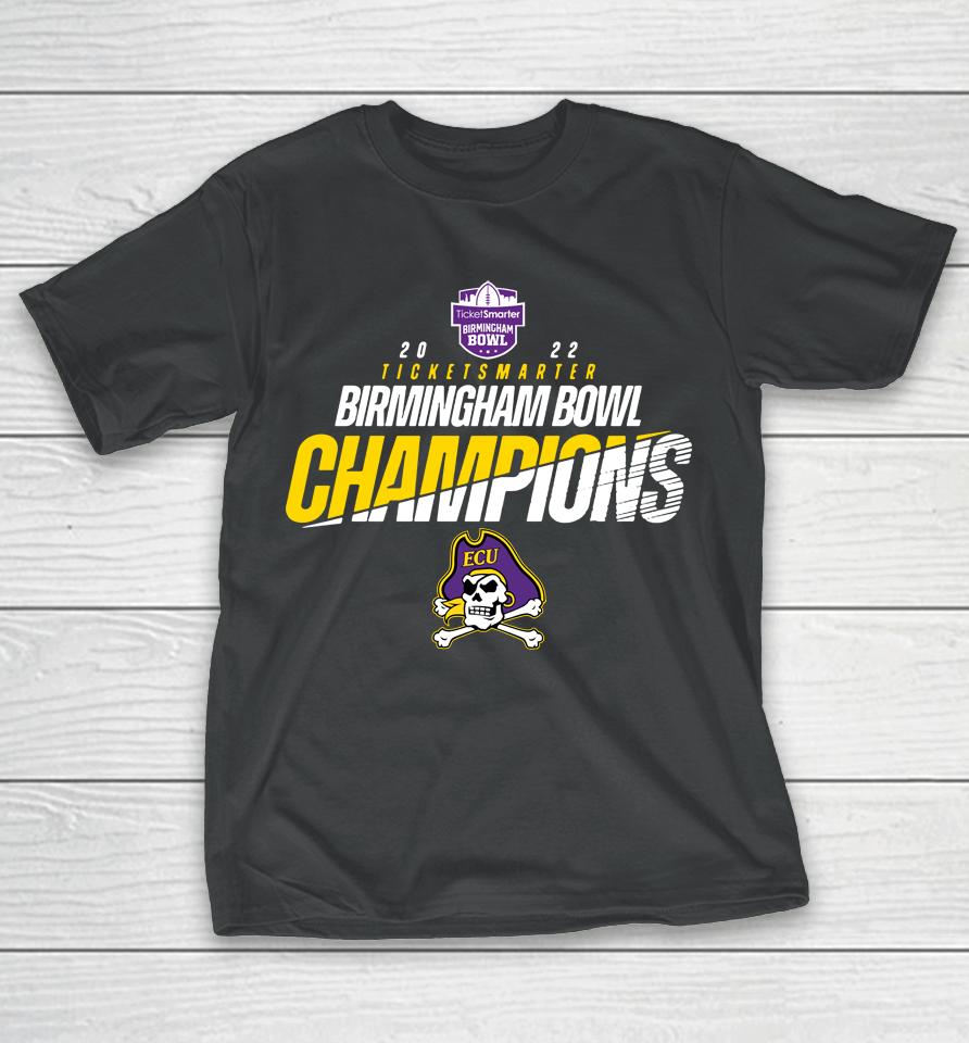 Men's Birmingham Bowl 2022 Ecu Football Champion T-Shirt