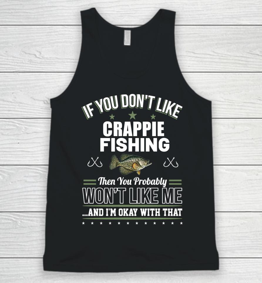 Men's Birthday Father's Day Funny Crappie Fishing Unisex Tank Top
