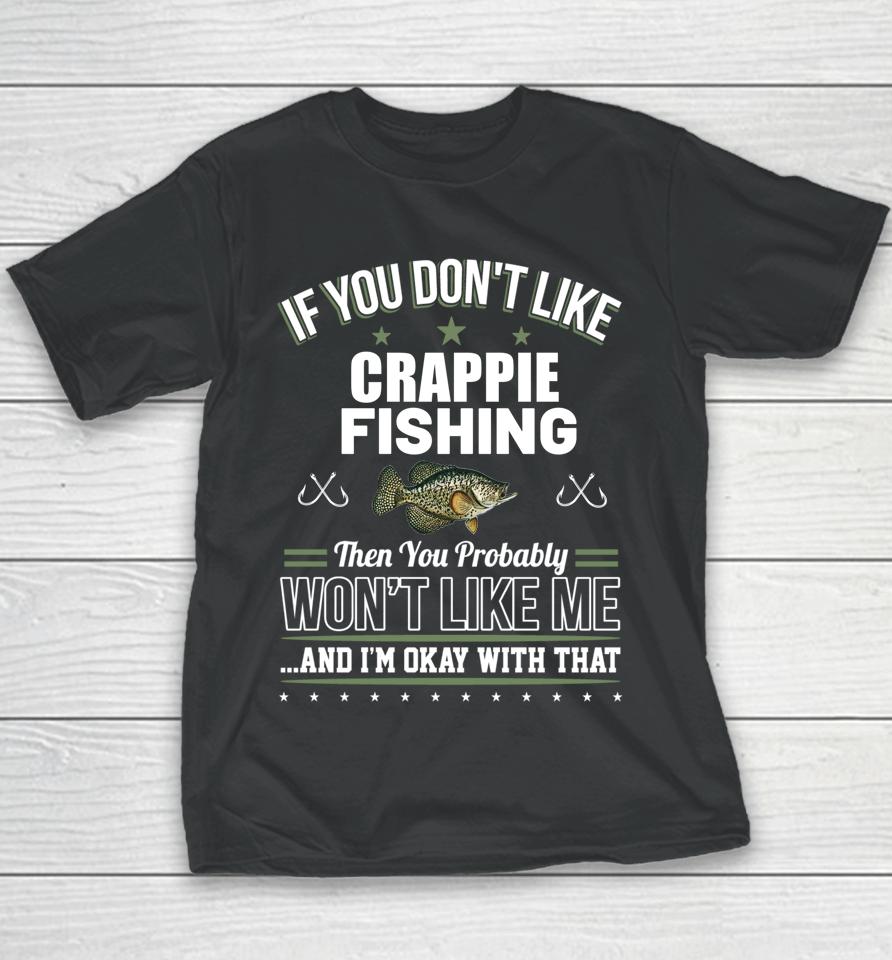 Men's Birthday Father's Day Funny Crappie Fishing Youth T-Shirt