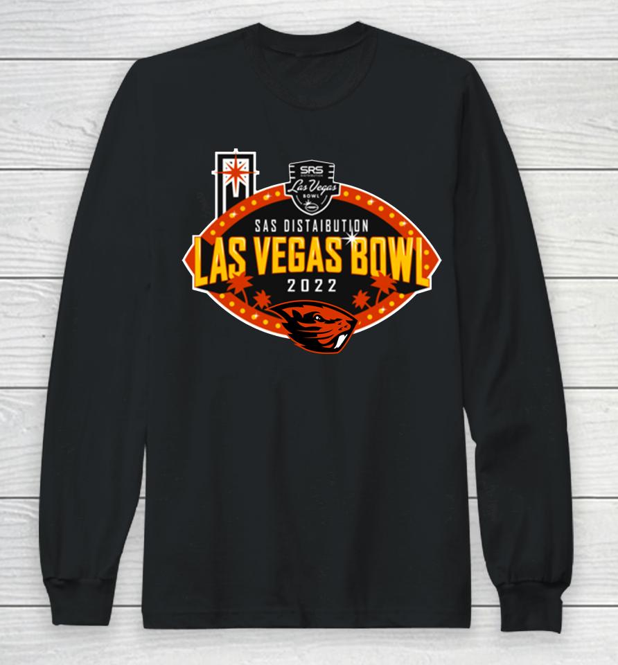Men's Black 2022 Las Vegas Bowl Playoff Oregon State Beavers Long Sleeve T-Shirt