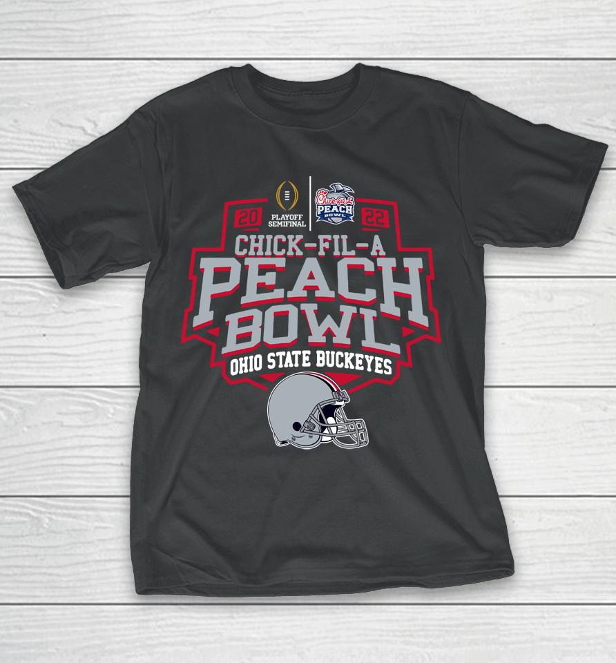 Men's Black 2022 Ohio State Buckeyes Chick-Fil-A Peach Bowl T-Shirt