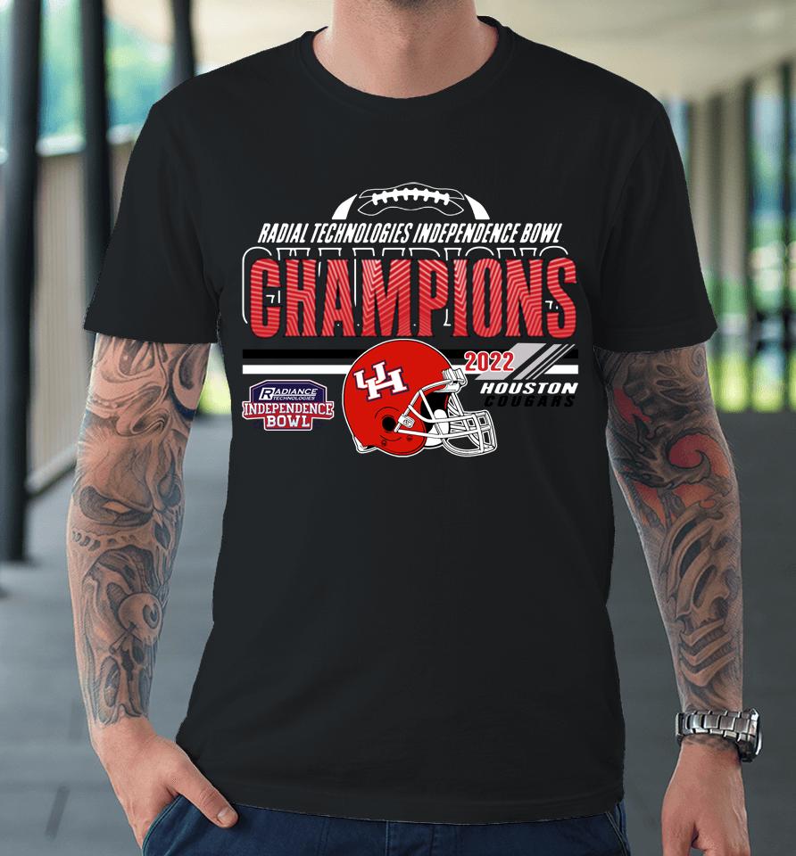 Men's Black Houston Cougars 2022 Independence Bowl Champion Premium T-Shirt