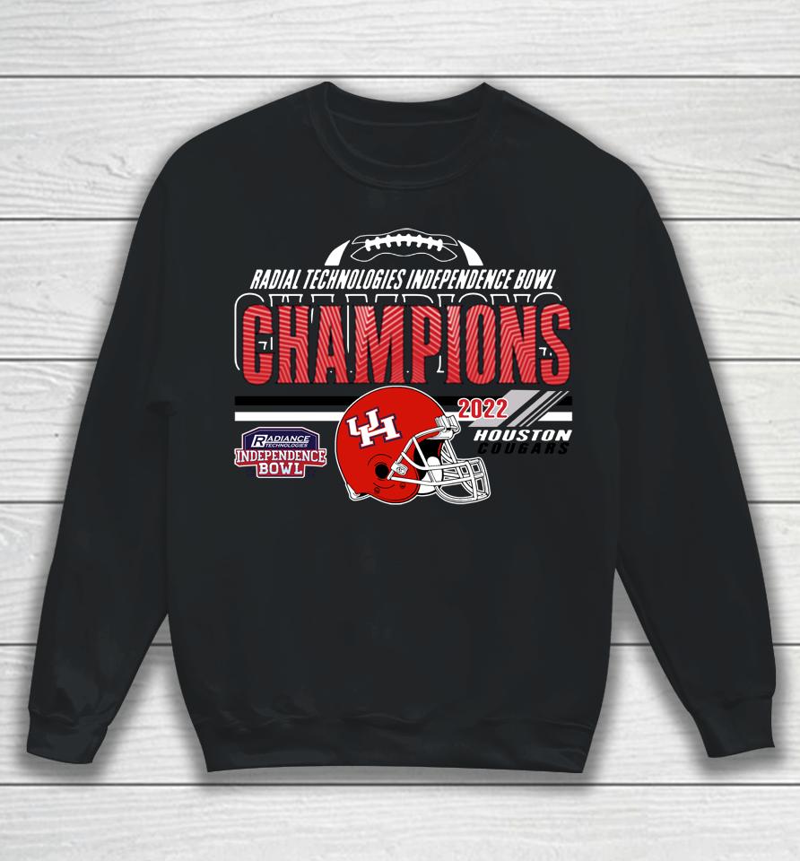 Men's Black Houston Cougars 2022 Independence Bowl Champion Sweatshirt