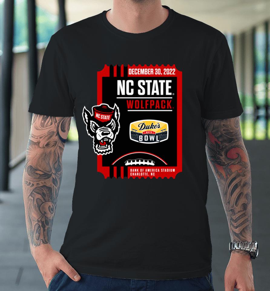 Men's Black North Carolina State 2022 Duke's Mayo Bowl Premium T-Shirt