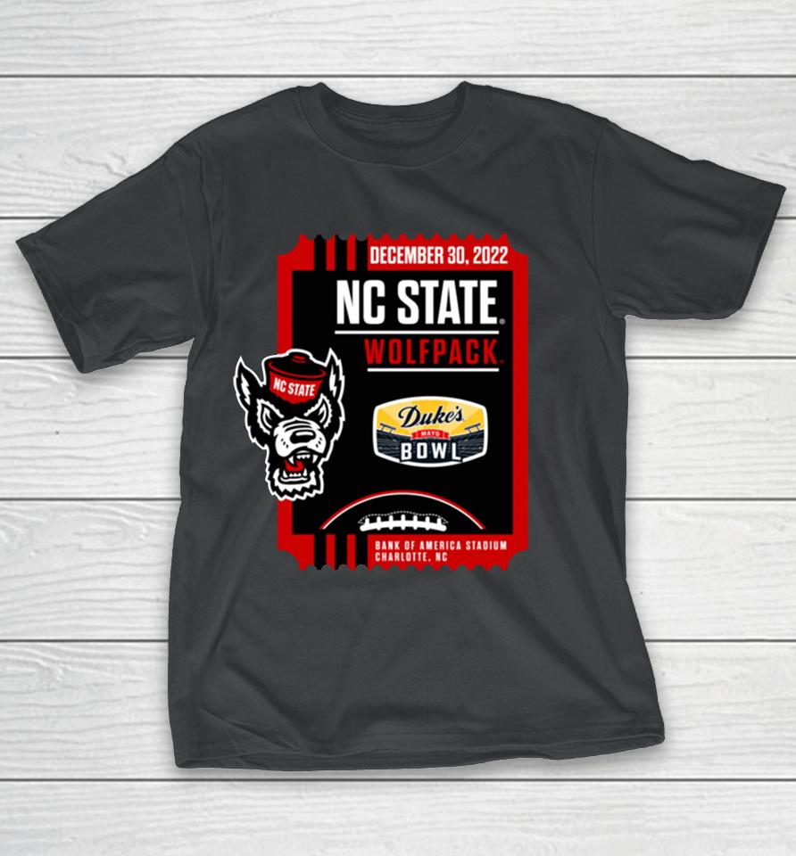 Men's Black North Carolina State 2022 Duke's Mayo Bowl T-Shirt