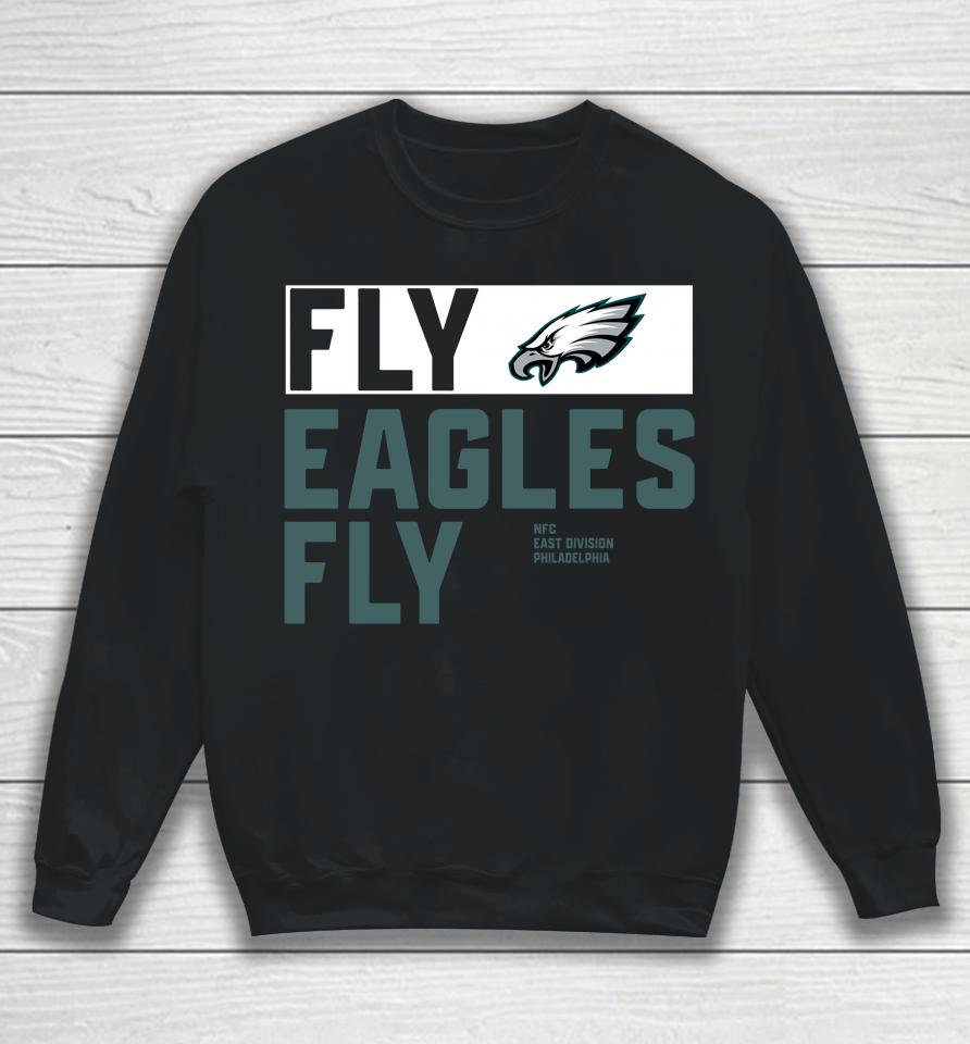 Men's Black Philadelphia Eagles Anthracite Fly Eagles Fly Sweatshirt