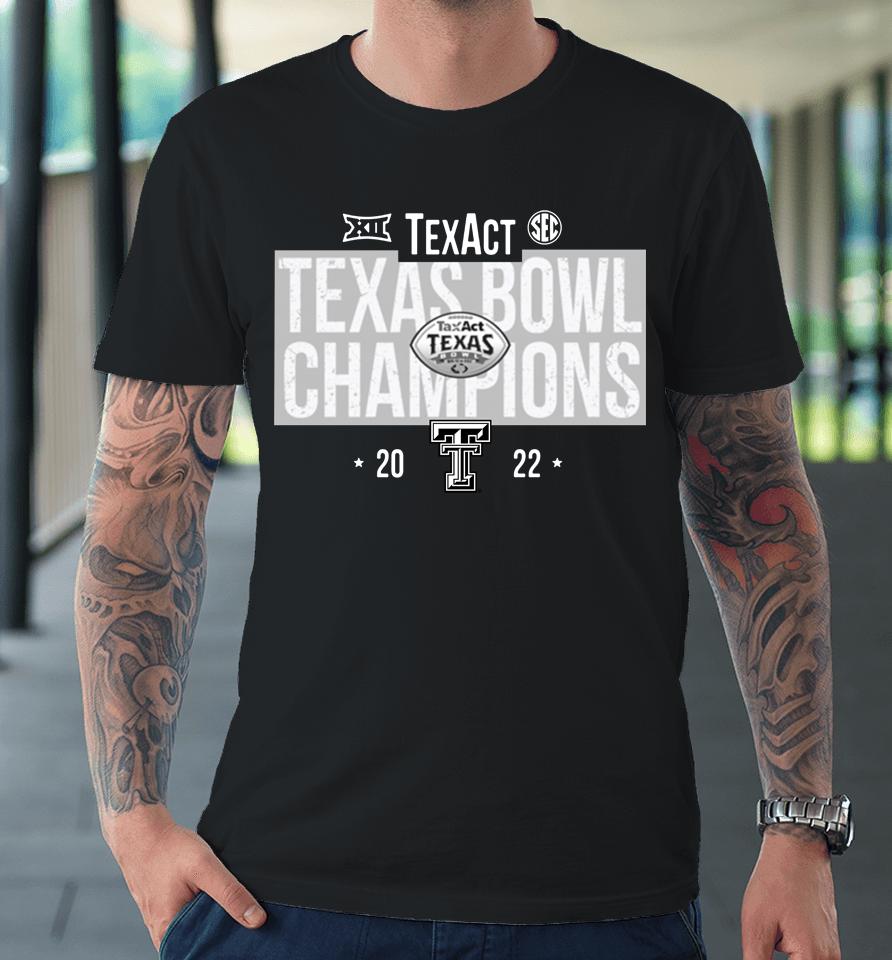 Men's Black Texas Bowl Champions Texas Tech Red Raiders 2022 Premium T-Shirt