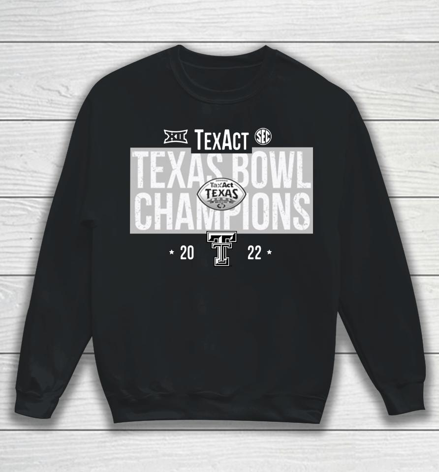 Men's Black Texas Bowl Champions Texas Tech Red Raiders 2022 Sweatshirt