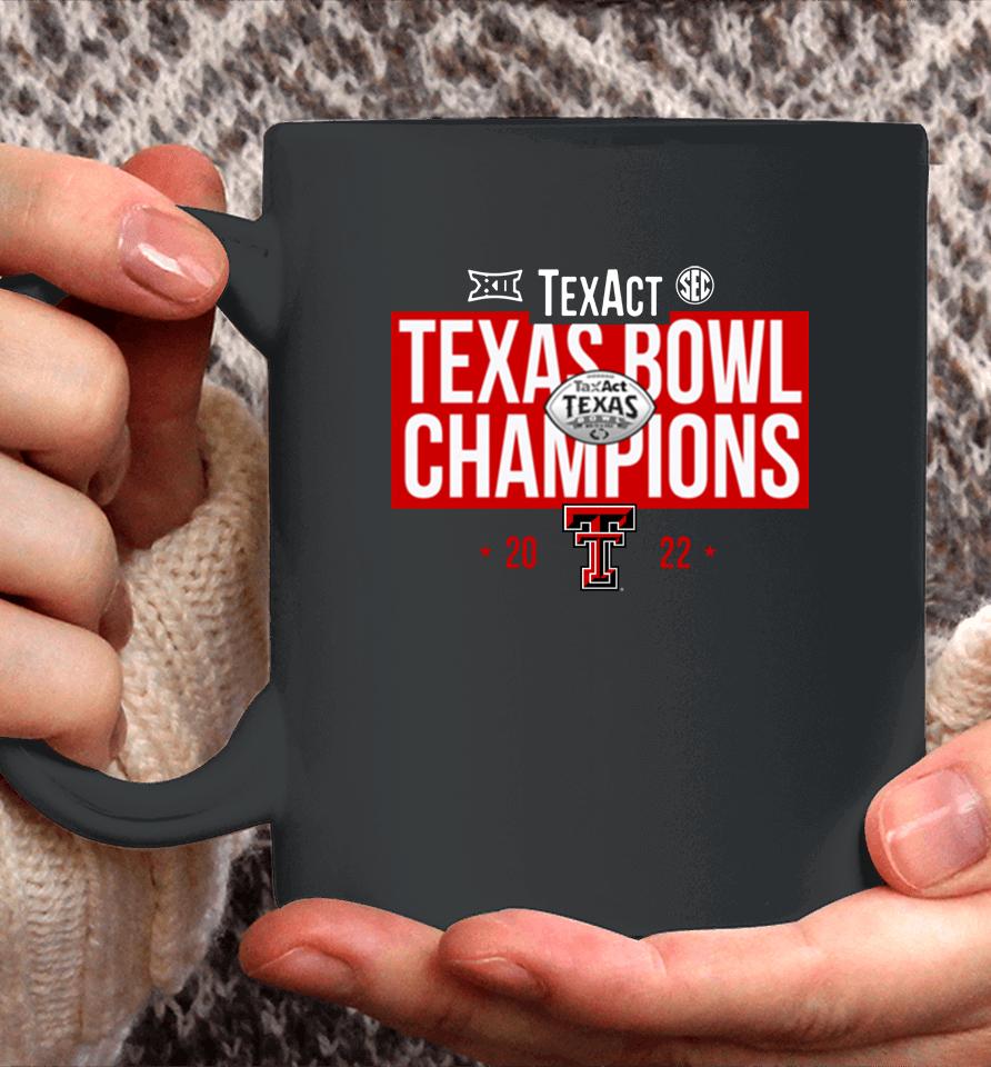 Men's Black Texas Tech Red Raiders 2022 Texas Bowl Champions Coffee Mug