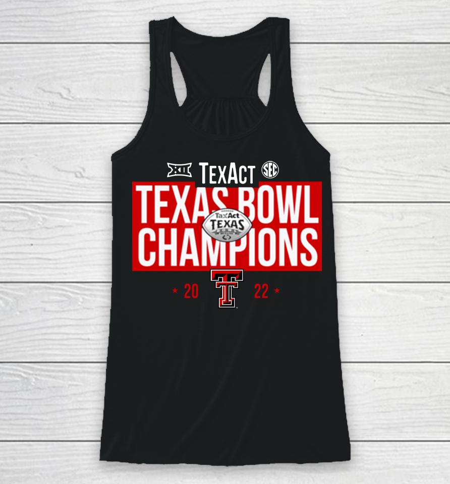 Men's Black Texas Tech Red Raiders 2022 Texas Bowl Champions Racerback Tank