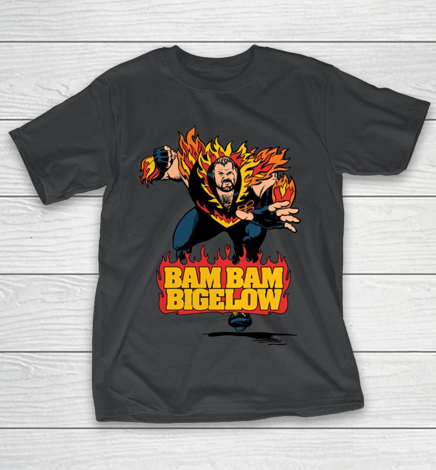 Men's Black Wwe Bam Bam Bigelow Fanatics Illustrated T-Shirt