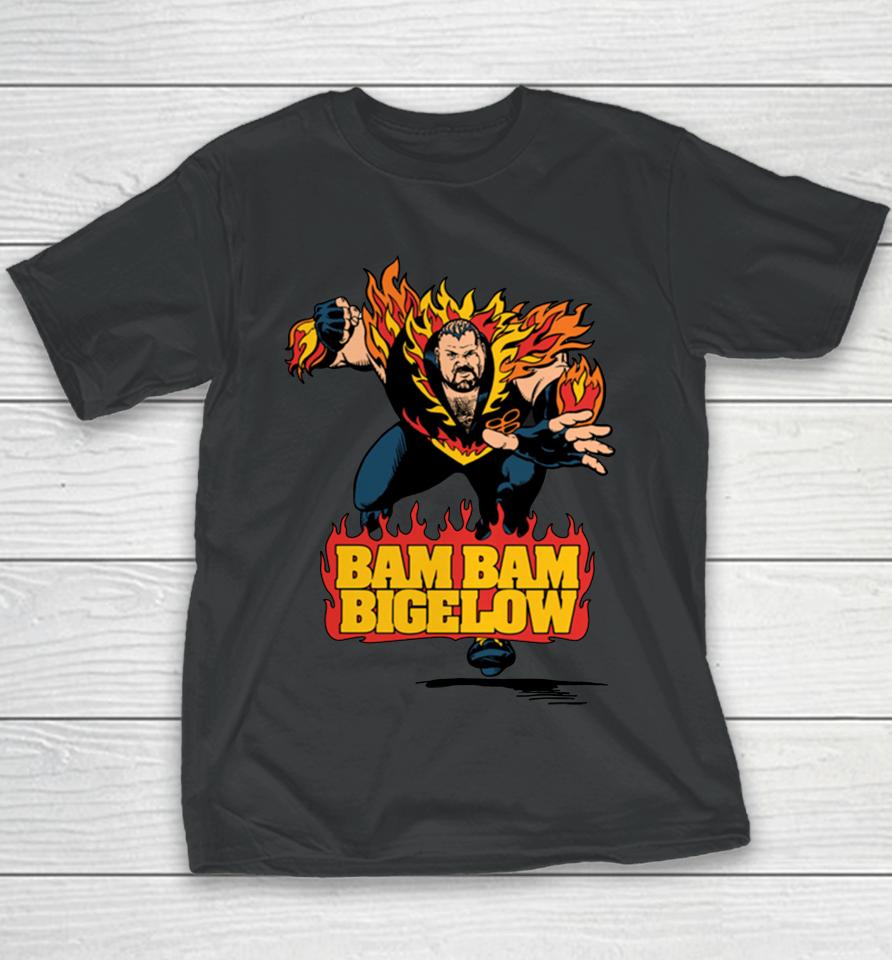 Men's Black Wwe Bam Bam Bigelow Fanatics Illustrated Youth T-Shirt