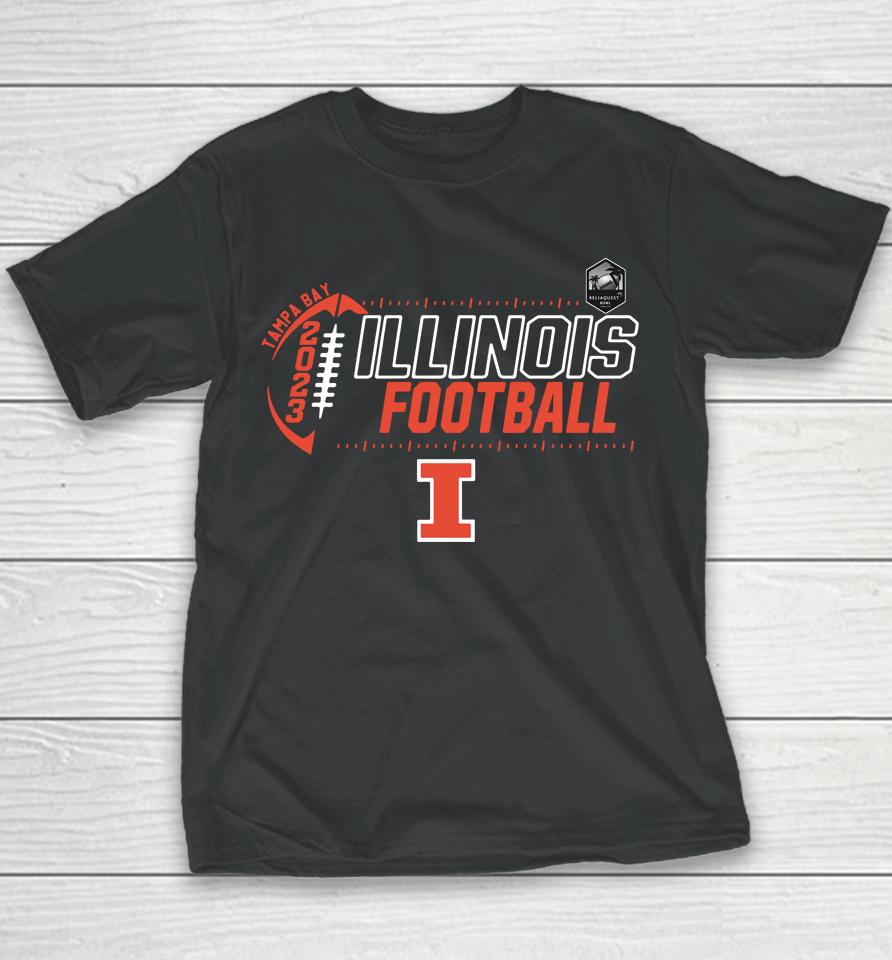 Men's Blue 84 Illinois Fighting Illini 2023 Reliaquest Bowl Youth T-Shirt
