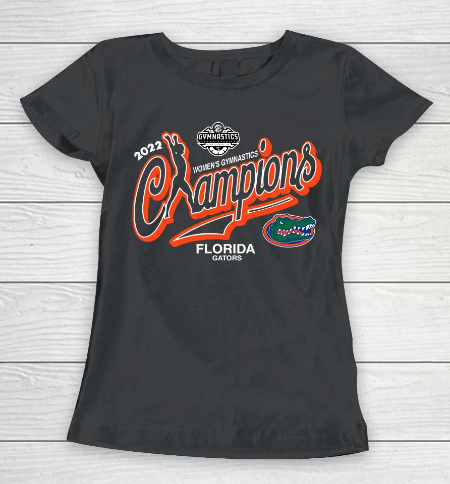 Men's Blue 84 Royal Florida Gators 2022 Sec Women's Gymnastics Conference Champions Event Women T-Shirt