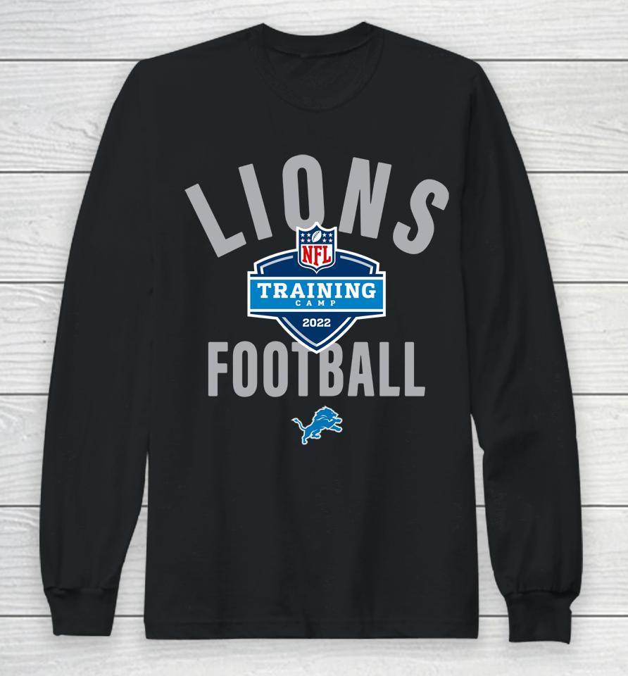 Men's Blue Detroit Lions 2022 Training Camp Athletic Long Sleeve T-Shirt